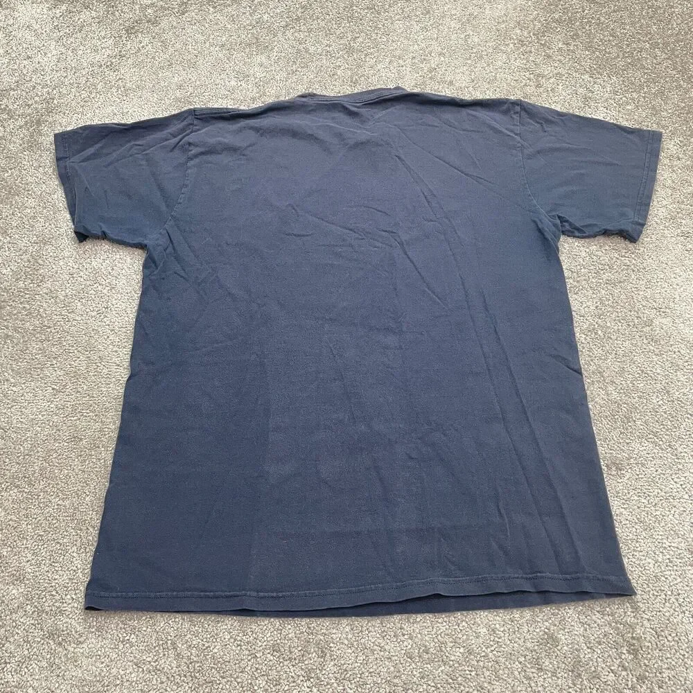 Champion University Of Illinois Graphic T-Shirt Mens Large Navy Blue Crew Tee - Picture 2 of 10